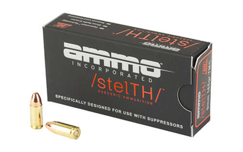 Ammunition Ammo Inc Stealth Subsonic 9mm AMMO INC STEALTH 9MM 165GR 50/1000 • Model: Stealth Subsonic